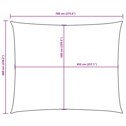 vidaXL Sunshade Sail Oxford Fabric Rectangular 6x7 m Blue