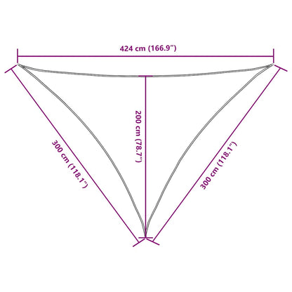 135557 vidaXL Sunshade Sail Oxford Fabric Triangular 3x3x4,24 m Blue