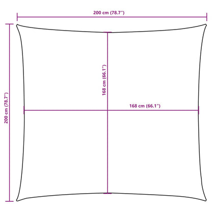 vidaXL Sunshade Sail Oxford Fabric Square 2x2 m Yellow