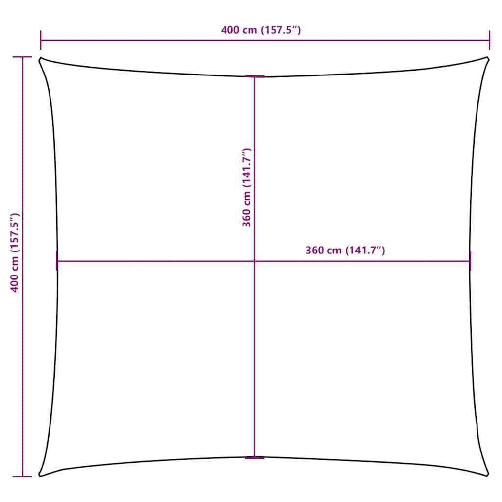 vidaXL Sunshade Sail Oxford Fabric Square 4x4 m Yellow
