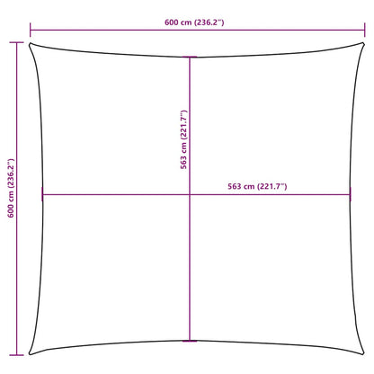 vidaXL Sunshade Sail Oxford Fabric Square 6x6 m Yellow
