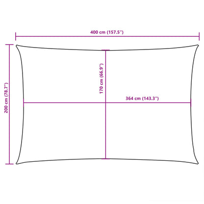 vidaXL Sunshade Sail Oxford Fabric Rectangular 2x4 m Yellow