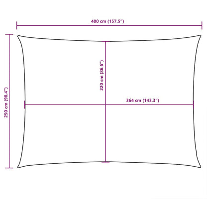 vidaXL Sunshade Sail Oxford Fabric Rectangular 2.5x4 m Yellow