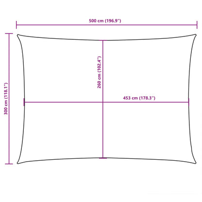vidaXL Sunshade Sail Oxford Fabric Rectangular 3x5 m Yellow