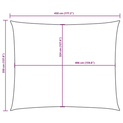 vidaXL Sunshade Sail Oxford Fabric Rectangular 3.5x4.5 m Yellow