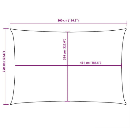 vidaXL Sunshade Sail Oxford Fabric Rectangular 3.5x5 m Yellow