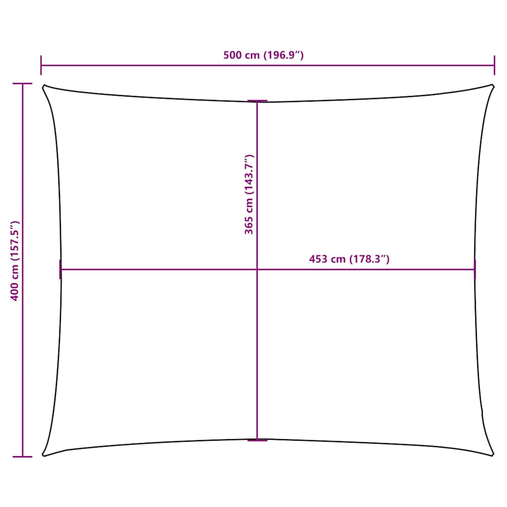 135601 vidaXL Sunshade Sail Oxford Fabric Rectangular 4x5 m Yellow