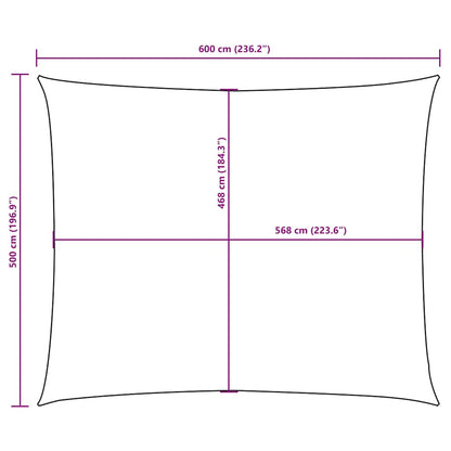 vidaXL Sunshade Sail Oxford Fabric Rectangular 5x6 m Yellow