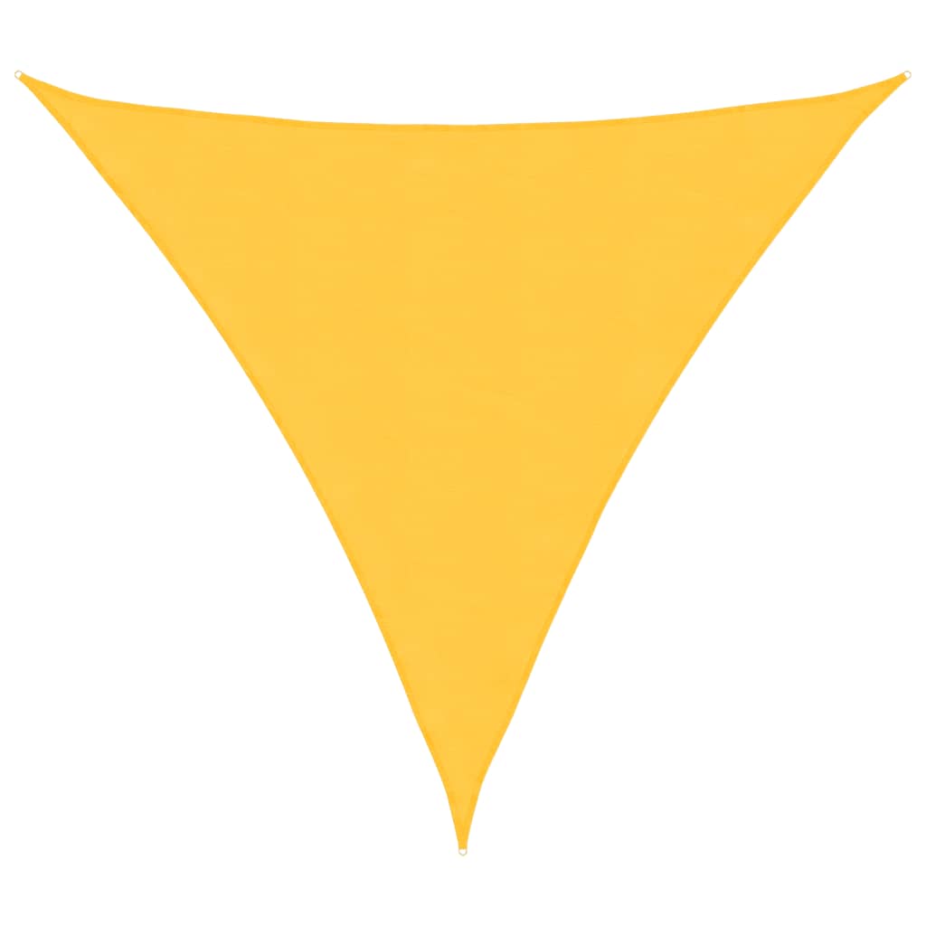 vidaXL Sunshade Sail Oxford Fabric Triangular 4x4x4 m Yellow
