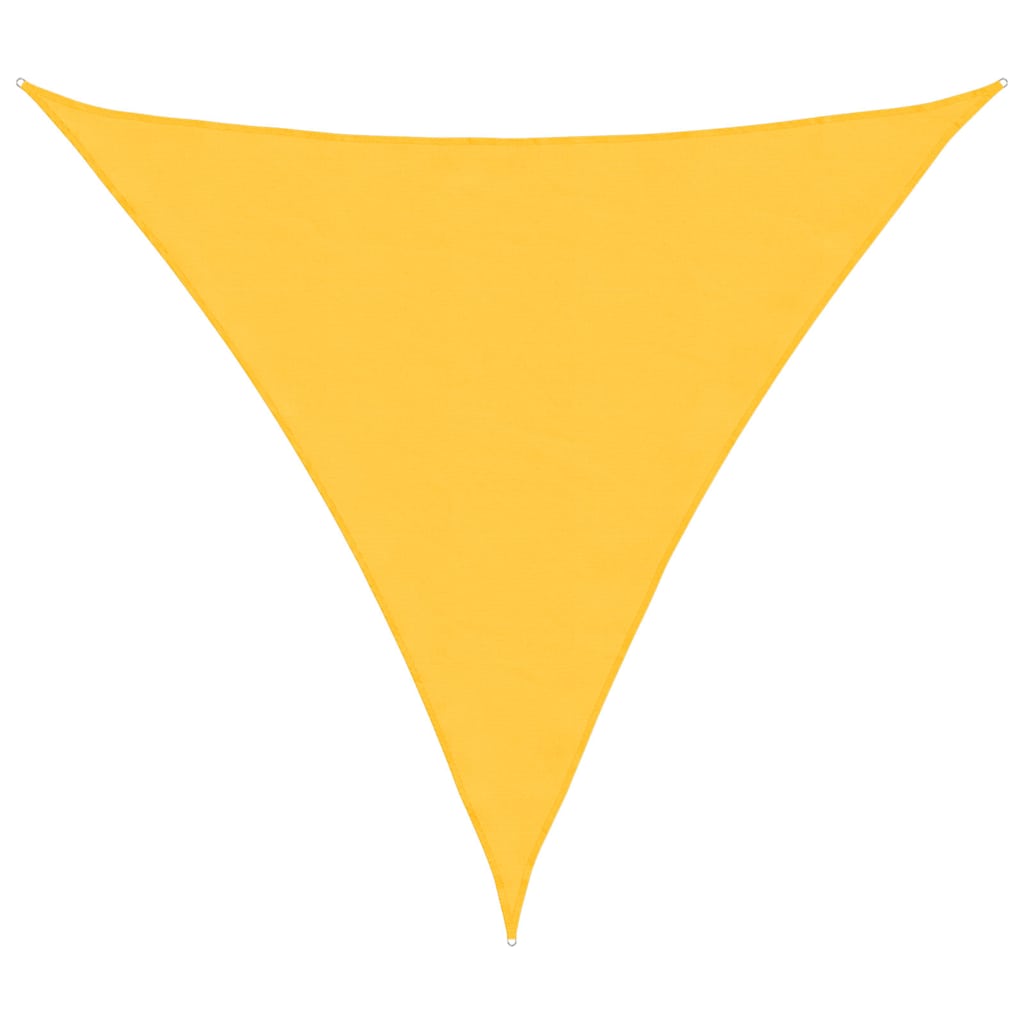 135618 vidaXL Sunshade Sail Oxford Fabric Triangular 4,5x4,5x4,5 m Yellow