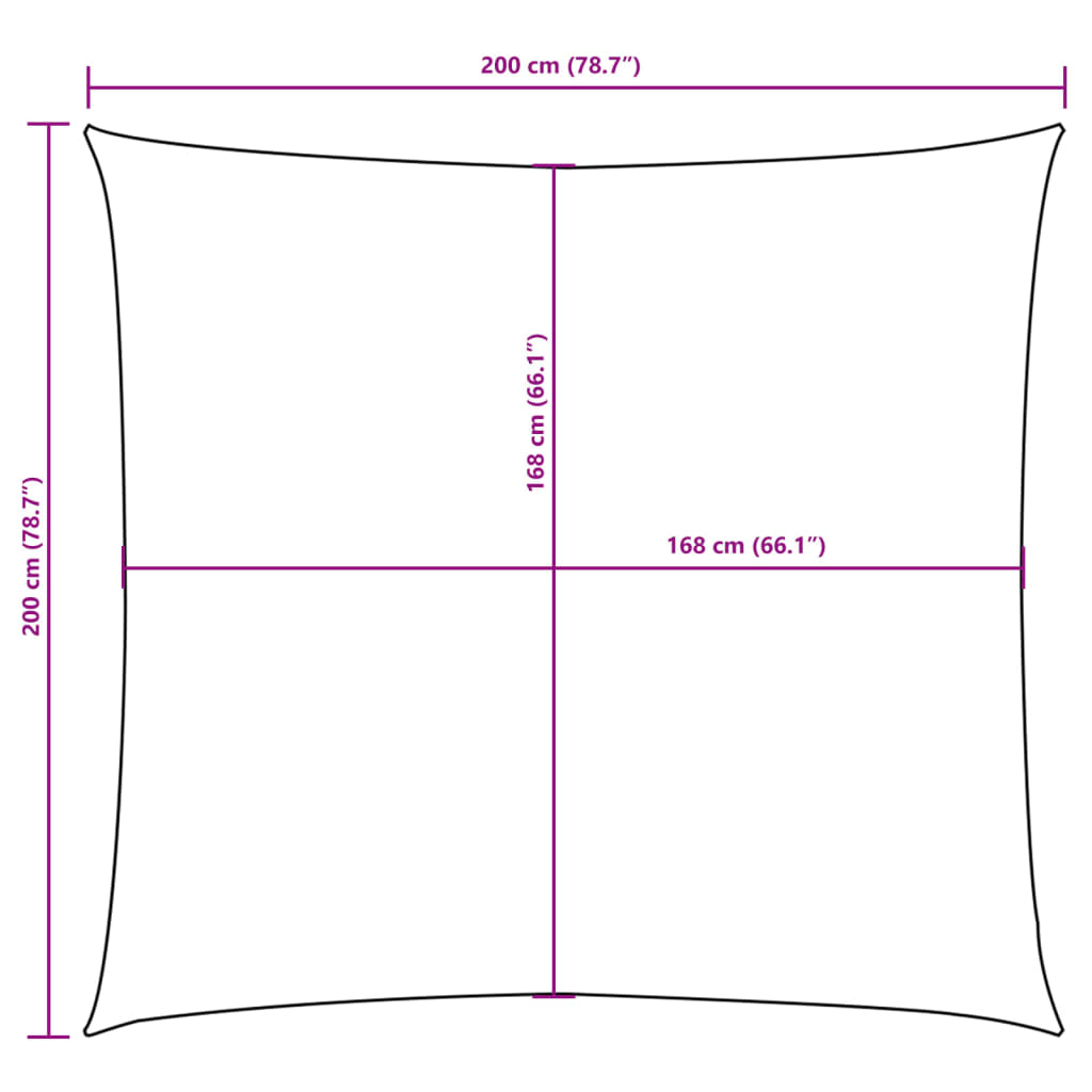 vidaXL Sunshade Sail Oxford Fabric Square 2x2 m Red