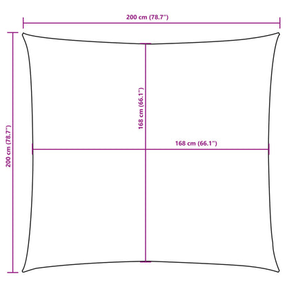 vidaXL Sunshade Sail Oxford Fabric Square 2x2 m Red