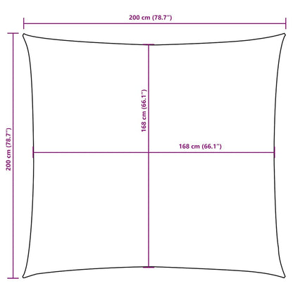 135630 vidaXL Sunshade Sail Oxford Fabric Square 2x2 m Red