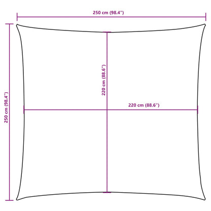 vidaXL Sunshade Sail Oxford Fabric Square 2.5x2.5 m Red
