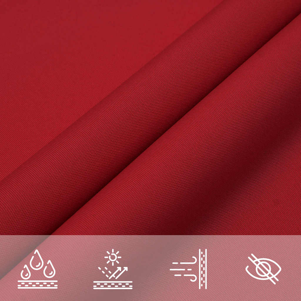 135633 vidaXL Sunshade Sail Oxford Fabric Square 3,6x3,6 m Red