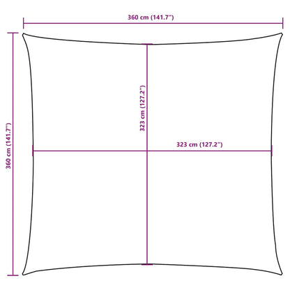 135633 vidaXL Sunshade Sail Oxford Fabric Square 3,6x3,6 m Red