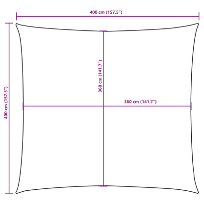 vidaXL Sunshade Sail Oxford Fabric Square 4x4 m Red