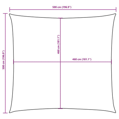 vidaXL Sunshade Sail Oxford Fabric Square 5x5 m Red