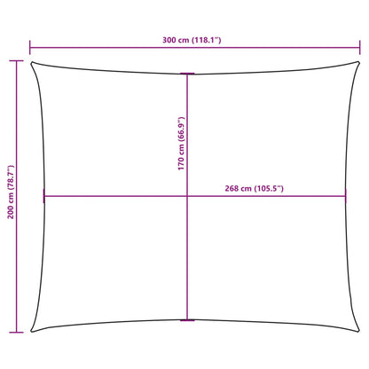 vidaXL Sunshade Sail Oxford Fabric Rectangular 2x3 m Red