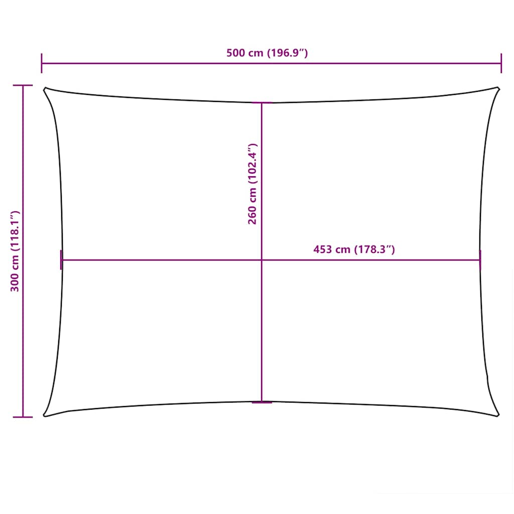 vidaXL Sunshade Sail Oxford Fabric Rectangular 3x6 m Red