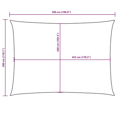 vidaXL Sunshade Sail Oxford Fabric Rectangular 3x6 m Red