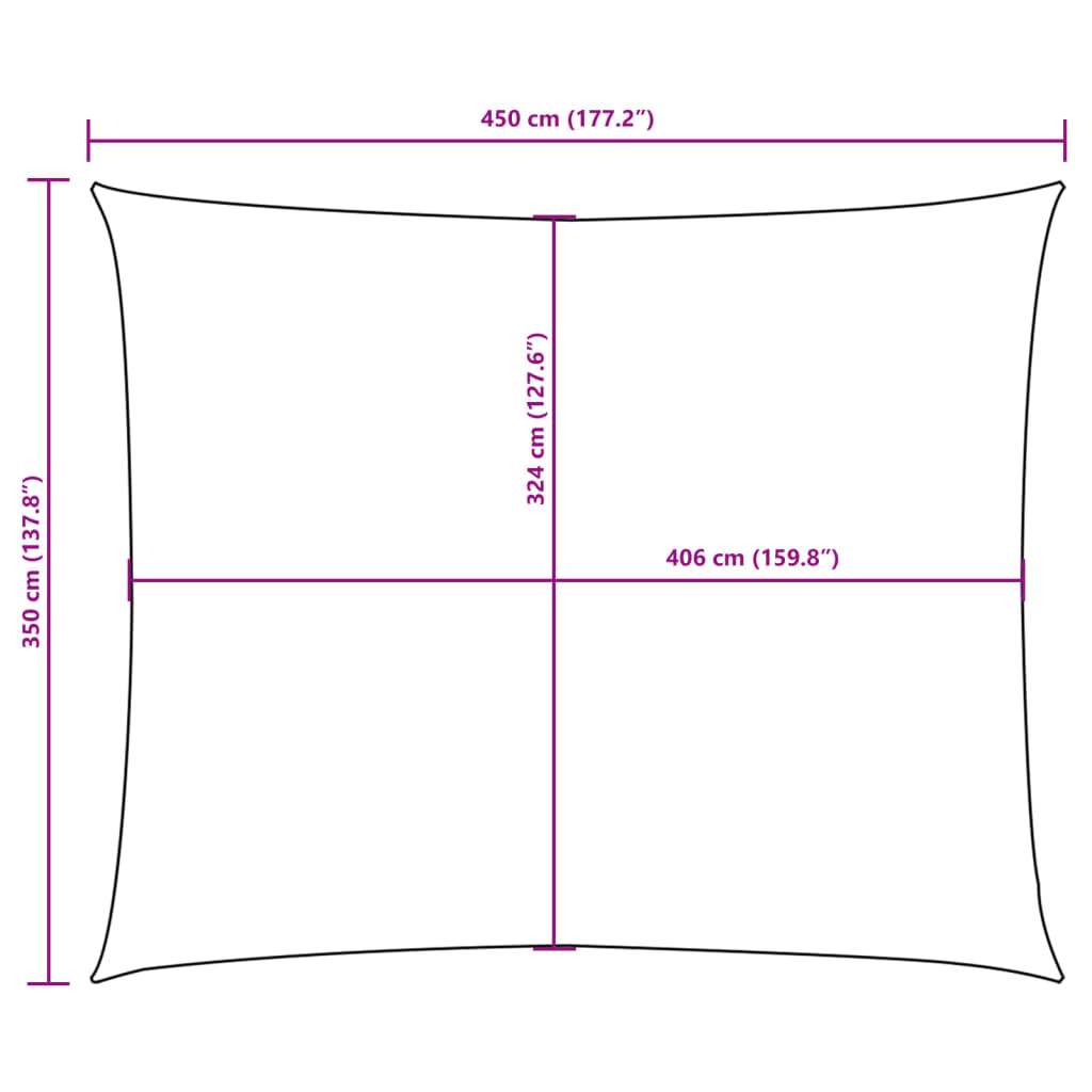 vidaXL Sunshade Sail Oxford Fabric Rectangular 3.5x4.5 m Red