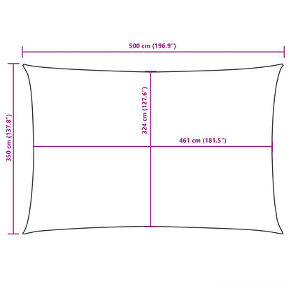 vidaXL Sunshade Sail Oxford Fabric Rectangular 3.5x5 m Red