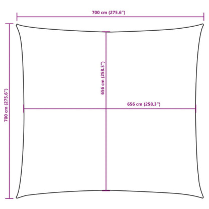 vidaXL Sunshade Sail Oxford Fabric Square 7x7 m Orange