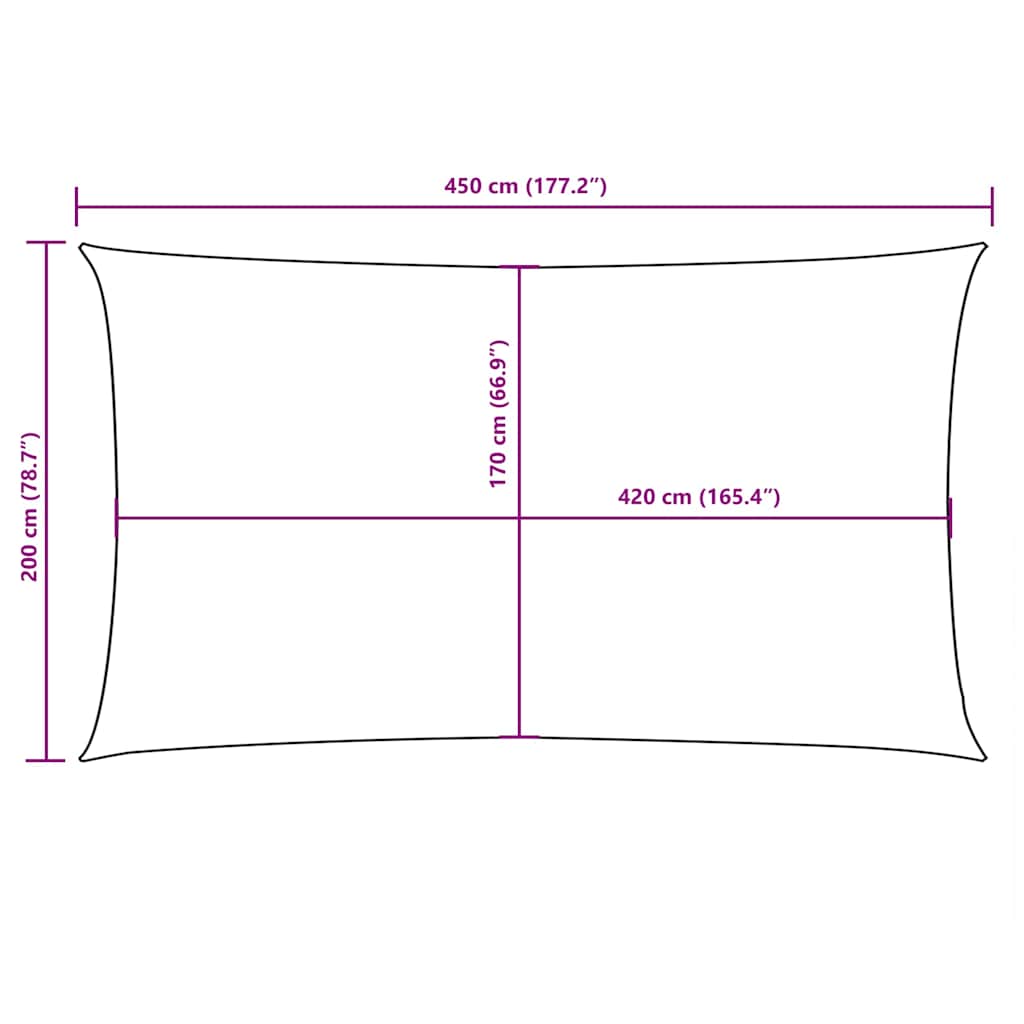 vidaXL Sunshade Sail Oxford Fabric Rectangular 2x4.5 m Orange