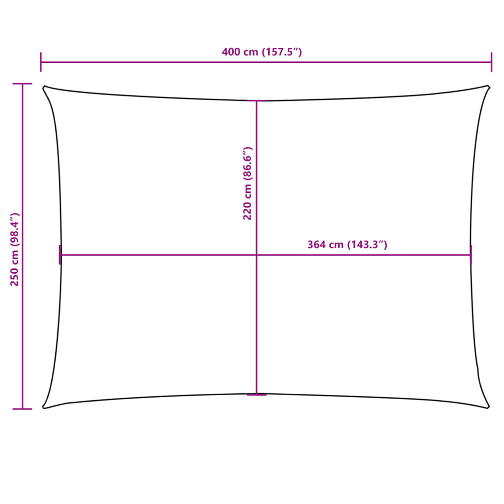 vidaXL Sunshade Sail Oxford Fabric Rectangular 2.5x4 m Orange