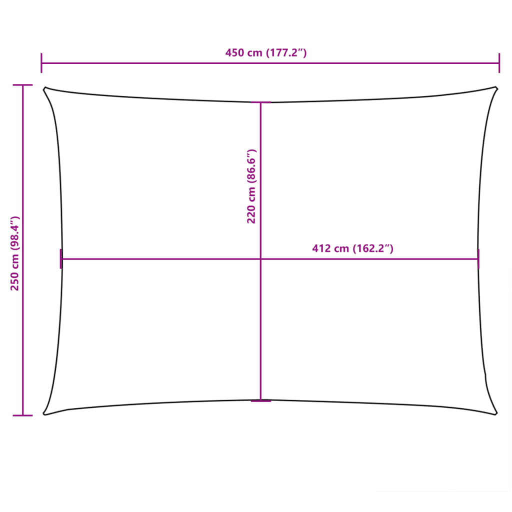 vidaXL Sunshade Sail Oxford Fabric Rectangular 2.5x4.5 m Orange