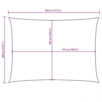 vidaXL Sunshade Sail Oxford Fabric Rectangular 3x4.5 m Orange