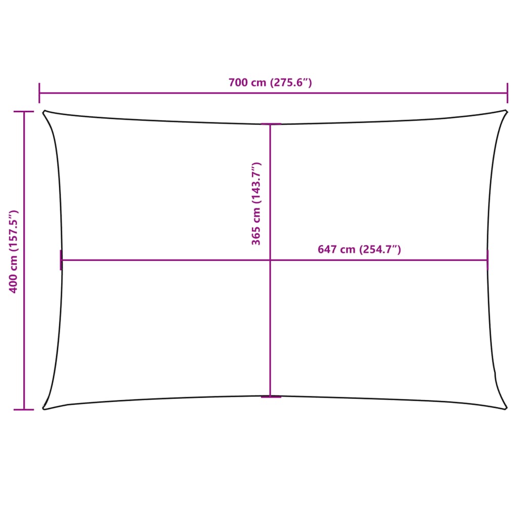 vidaXL Sunshade Sail Oxford Fabric Rectangular 4x7 m Orange