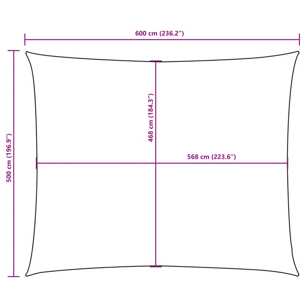 vidaXL Sunshade Sail Oxford Fabric Rectangular 5x6 m Orange