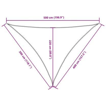 vidaXL Sunshade Sail Oxford Fabric Triangular 3x4x5 m Orange