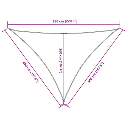 vidaXL Sunshade Sail Oxford Fabric Triangular 4x4x5.8 m Orange