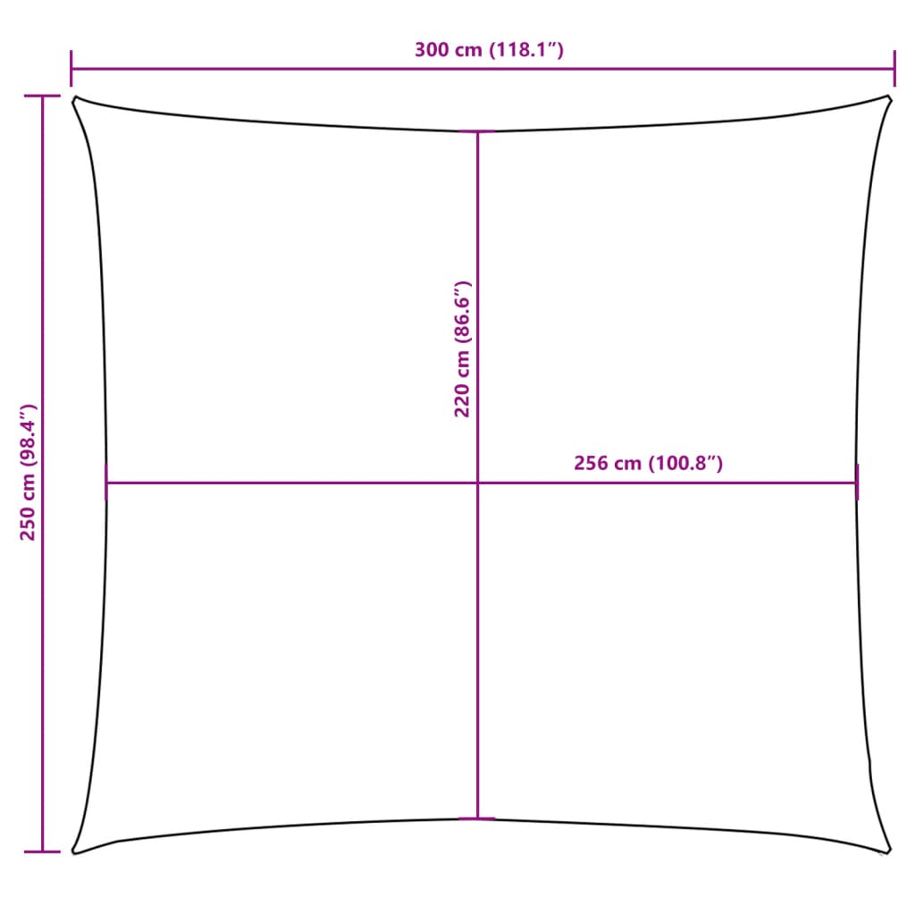 vidaXL Sunshade Sail Oxford Fabric Rectangular 2.5x3 m Black