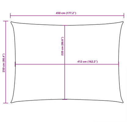 vidaXL Sunshade Sail Oxford Fabric Rectangular 2.5x4.5 m Black