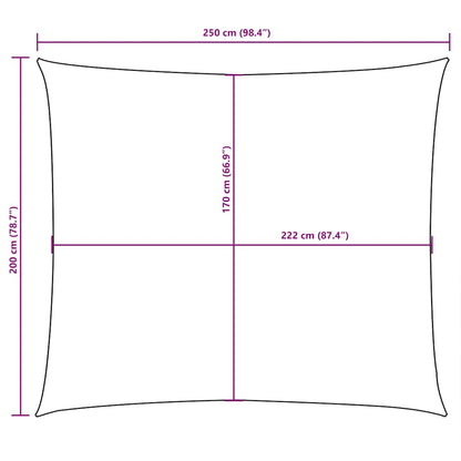 vidaXL Sunshade Sail Oxford Fabric Rectangular 2x2.5 m Brown