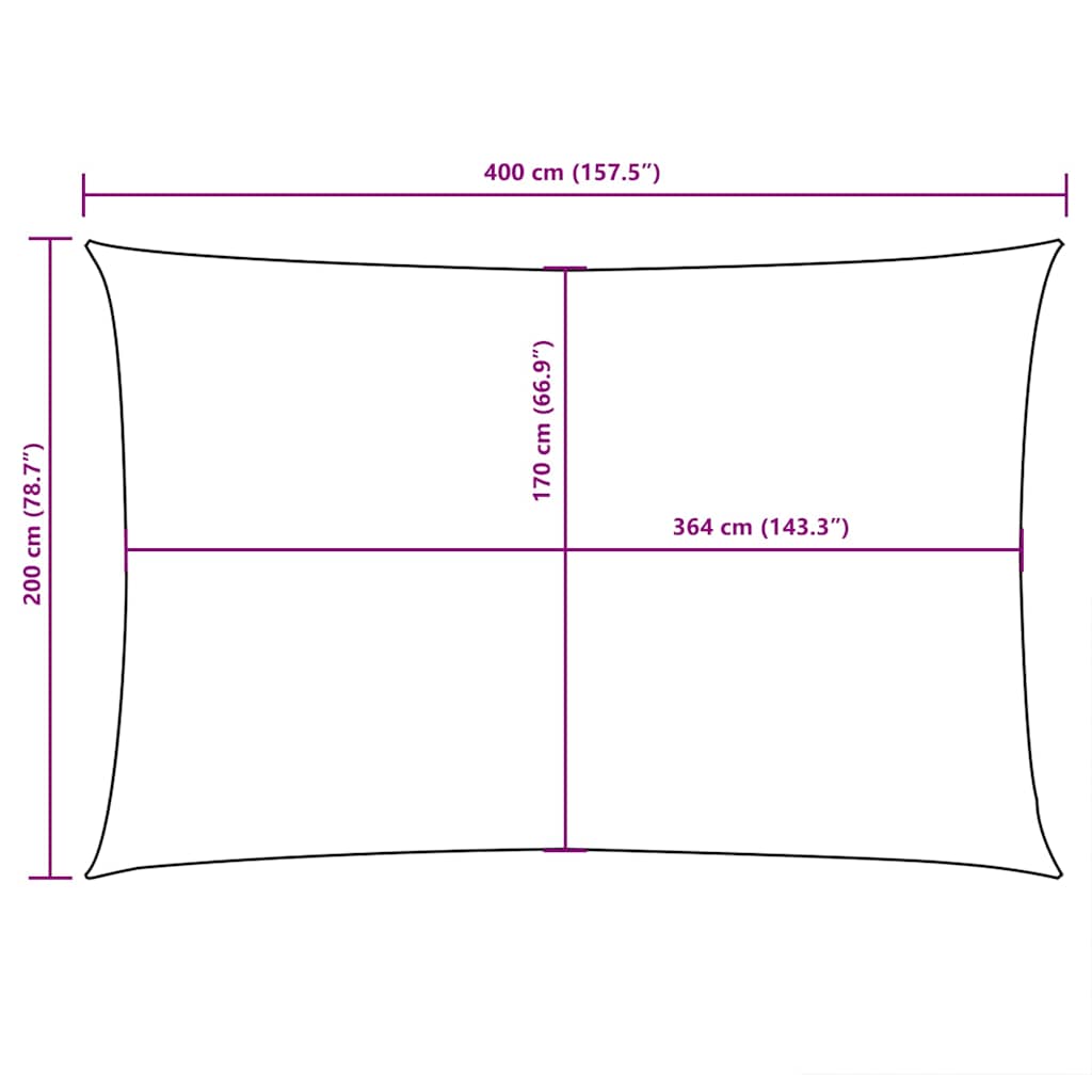 vidaXL Sunshade Sail Oxford Fabric Rectangular 2x4 m Brown