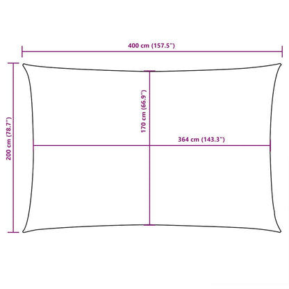 vidaXL Sunshade Sail Oxford Fabric Rectangular 2x4 m Brown