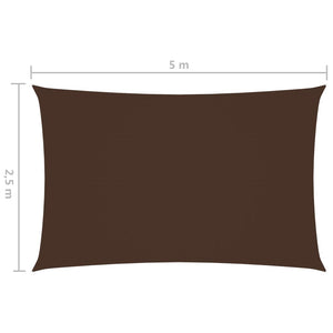 vidaXL Sunshade Sail Oxford Fabric Rectangular 2.5x5 m Brown