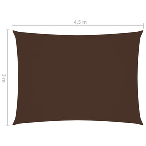 vidaXL Sunshade Sail Oxford Fabric Rectangular 3x4.5 m Brown