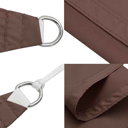135830 vidaXL Sunshade Sail Oxford Fabric Triangular 3x3x3 m Brown