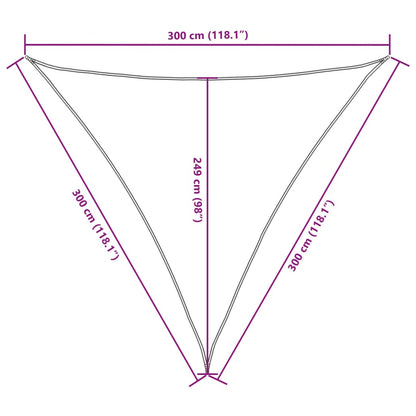 vidaXL Sunshade Sail Oxford Fabric Triangular 3x3x3 m Brown