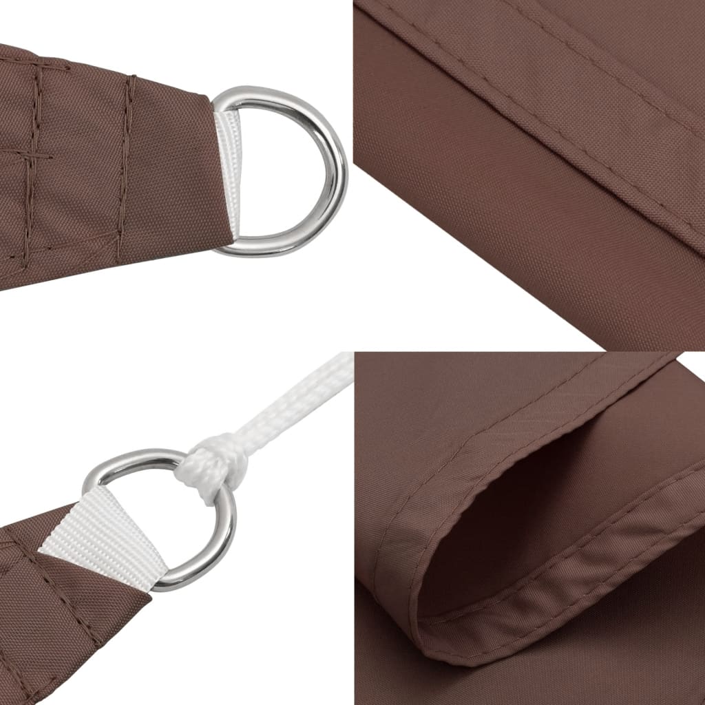 135831 vidaXL Sunshade Sail Oxford Fabric Triangular 3,6x3,6x3,6 m Brown
