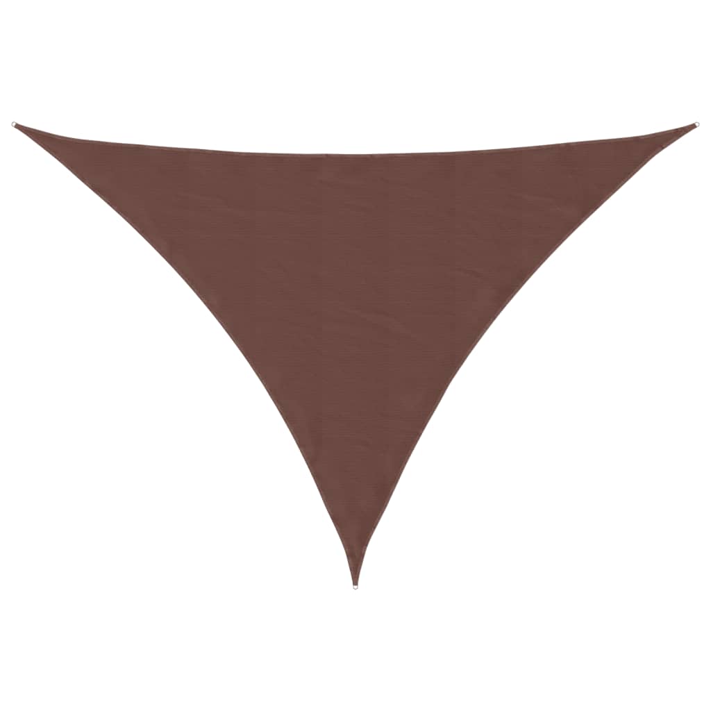 vidaXL Sunshade Sail Oxford Fabric Triangular 5x6x6 m Brown