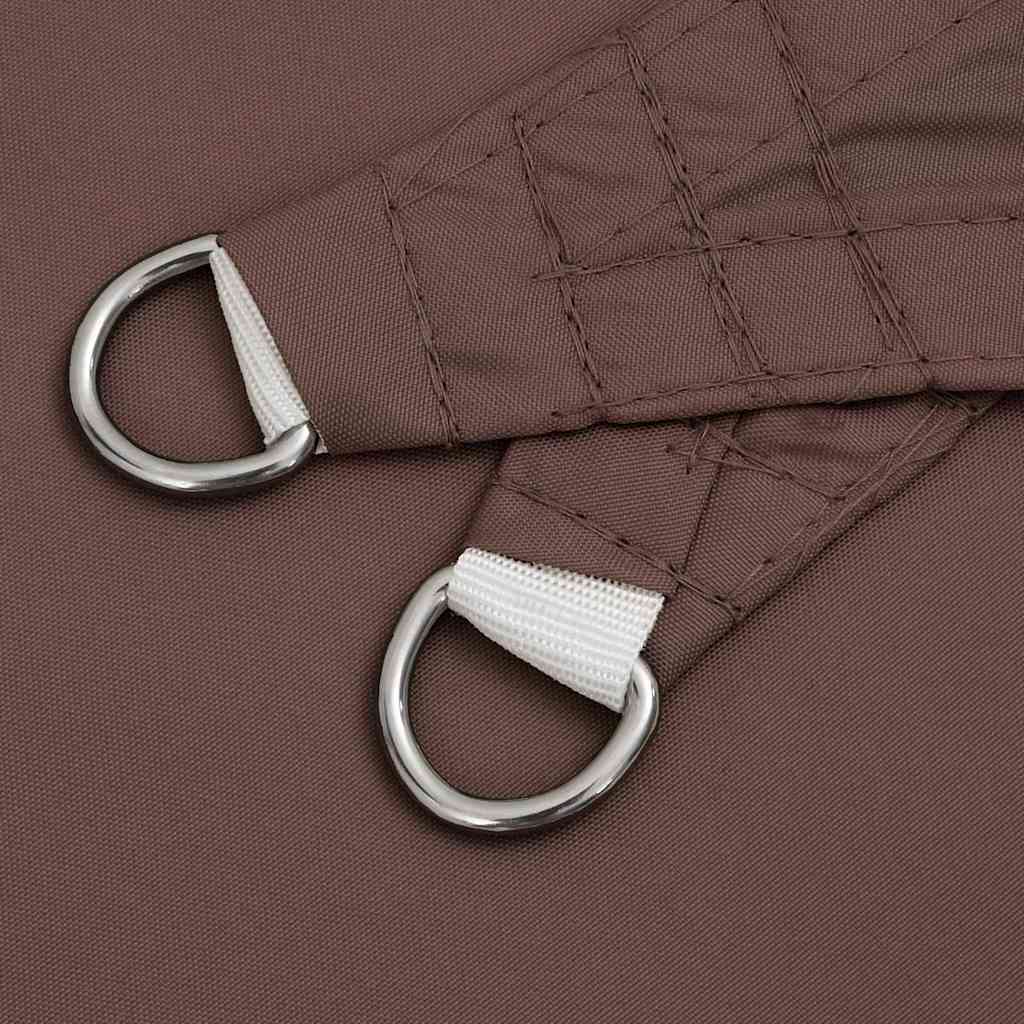 135843 vidaXL Sunshade Sail Oxford Fabric Triangular 5x5x6 m Brown