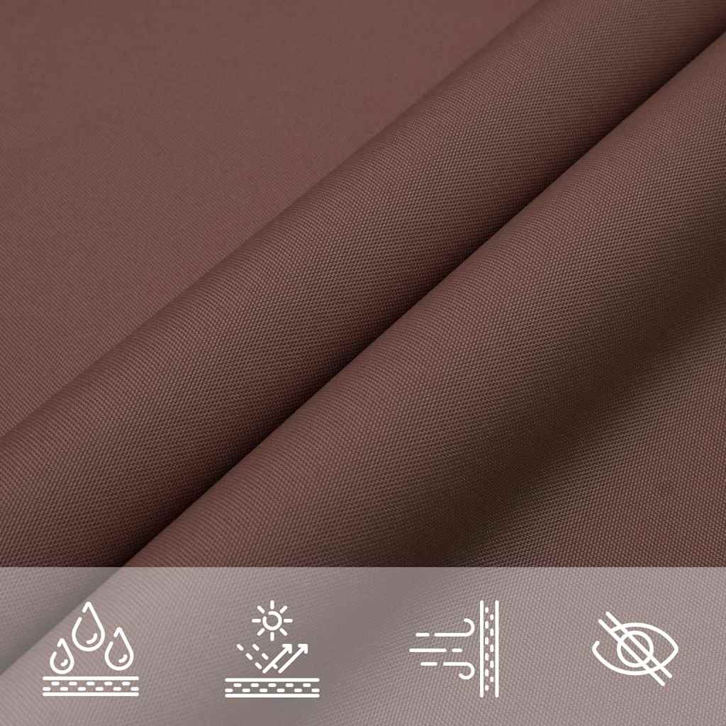 135844 vidaXL Sunshade Sail Oxford Fabric Triangular 4x5x6,4 m Brown