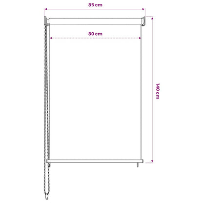 vidaXL Outdoor Roller Blind 85(W)x140(H) cm Beige